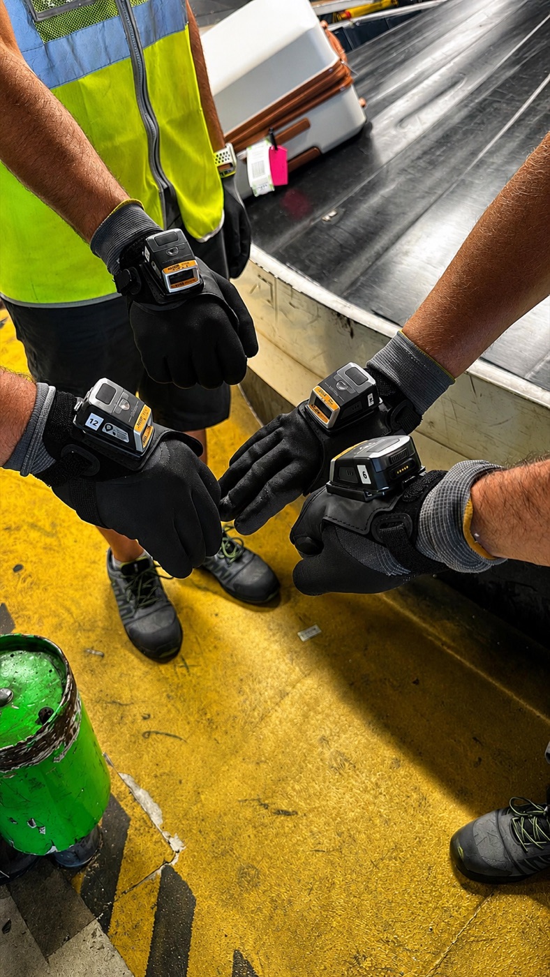 Wearable ring scanners worn by ramp agents