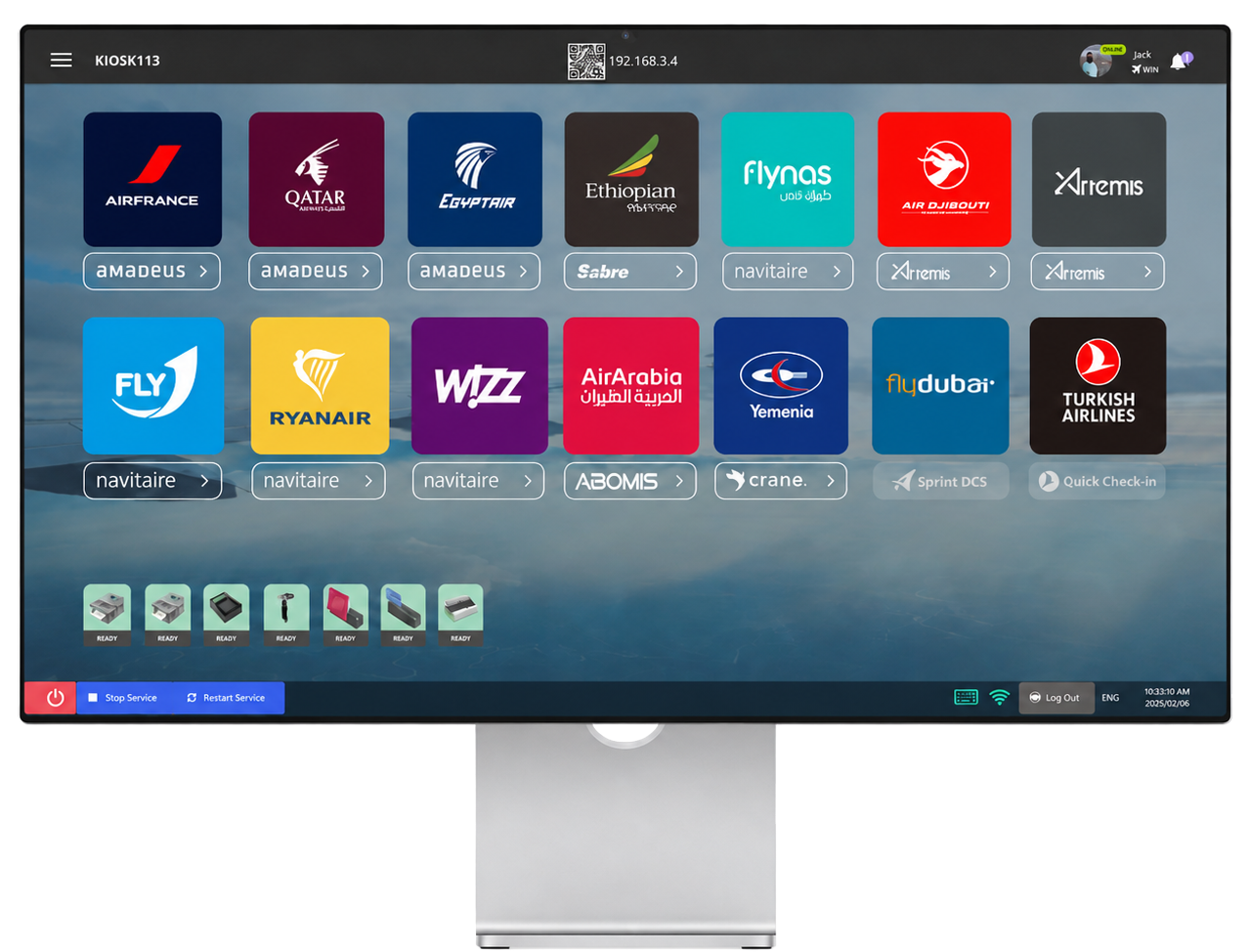 ABOMIS CUPPS common-use terminal — multiple airline applications on shared infrastructure